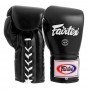 Fairtex BGL6 Боксерские Перчатки Шнурки Тайский Бокс Lace Up Черные